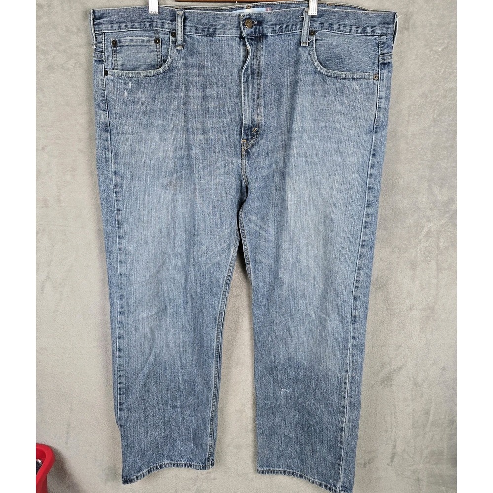Levis 569 Loose Straight Jeans‎ Mens 42x32 Blue Medium Wash Denim Y2K Baggy